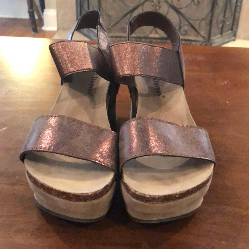 Bronzish/Copper Pierre Dumas Wedge Sandal